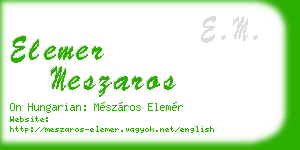 elemer meszaros business card